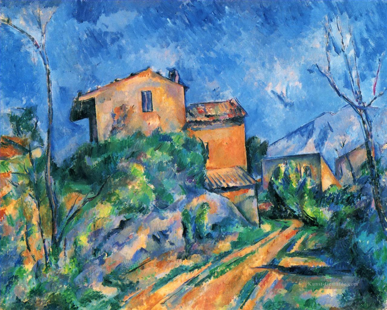 Maison Maria mit Blick auf Schloss Noir Paul Cezanne Ölgemälde